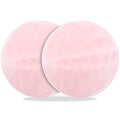 Bememo 2 Pieces Jade Stone for Lash Pink Glue Pallet Eyelash Extension Glue Holder 2 Inches Round Lash Tile Fake Eyelash Grafting Adhesive Base Sticker Pads Adhesive Trays