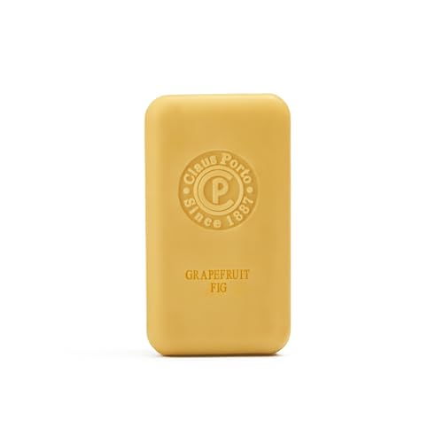 Claus Porto - Barbear Grapefruit Fig Body Soap for Men + Women | Cleansing, Nourishing, Softening | Handcrafted, Aromatic, Floral, Zesty (150g | 5.3 oz)