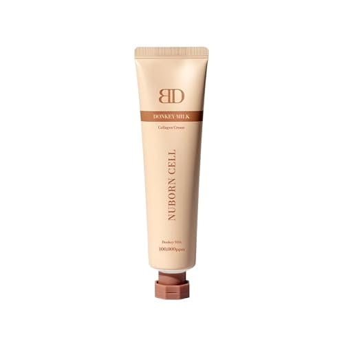 Nuborn Cell Donkey Milk Collagen Cream | Instant glow with 10% Donkey Milk | Type 1 Collagen for Visibly Smooth and Dewy Skin | All Skin Types 65ml (2.19 fl oz)