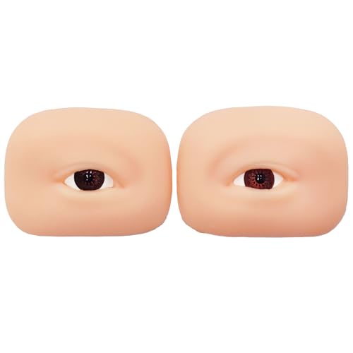 3D Silicone Eye Practice Model - Realistic Eyebrow & Lash Training Pair