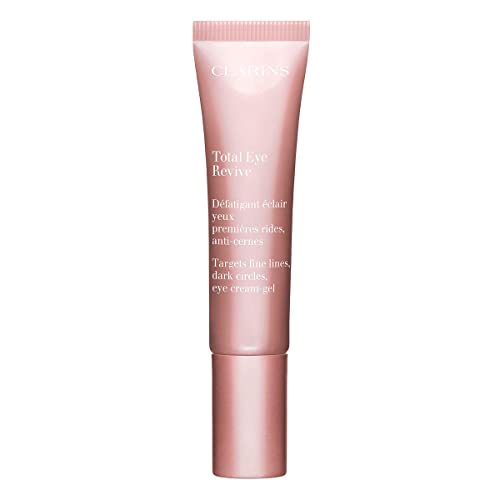 Clarins Total Eye Revive | Anti-Aging Cream-Gel Eye Treatment | Visibly Smoothes Fine Lines | Targets Dark Circles, Puffiness and Signs Of Fatigue | Brightening | Cooling Metal Applicator | 0.5 Oz