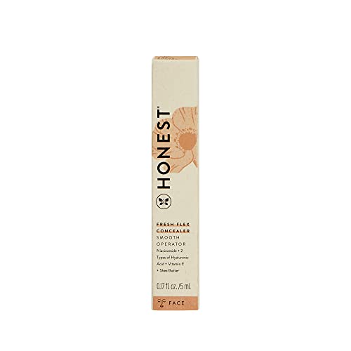 Honest Beauty Fresh Flex Concealer with Niacinamide + Vitamin E + Hyaluronic Acid | Vegan + Cruelty free | Sand, 0.17 fl oz