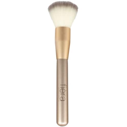 Fi?ra Finishing Powder Brush - Custom Facial Brush for Loose Powder - Quick & Easy Application - Lightweight & Easy to Clean - Pairs Perfectly with Fi?ra HD Matte Finishing Powder