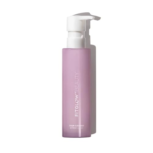Fitglow Beauty Calm Cleanser | Gentle Milky Face Cleanser for Sensitive Skin | Hydrating & Balancing Facial Wash with Ceramides & Cucumber | Makeup Remover | Plant-Based, Fragrance-Free | 120ml