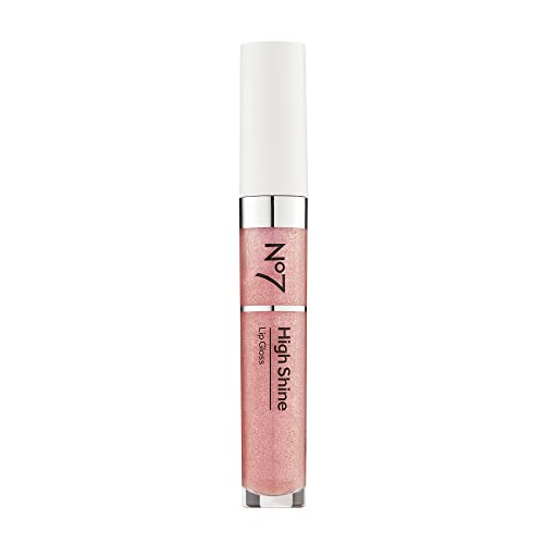 No7 High Shine Lip Gloss Pink Slip - Non-Sticky, Hydrating