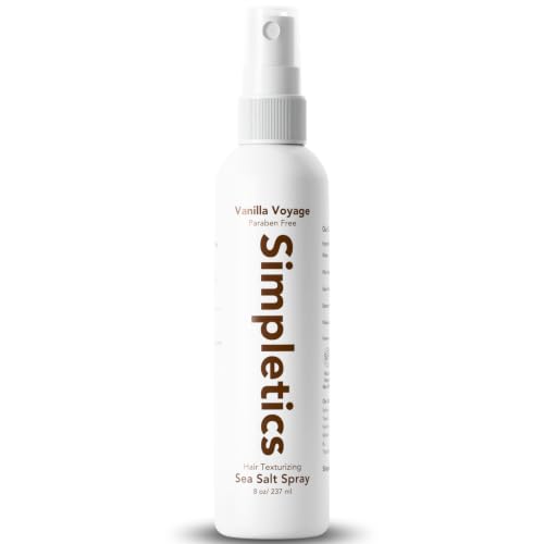 Simpletics Himalayan Sea Salt Hair Spray Vanilla Scent – 8 fl oz, Light Hold