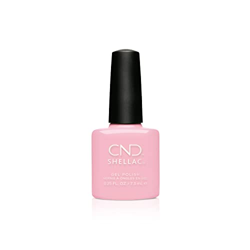 CND Shellac Gel Nail Polish, Long-lasting NailPaint Color with Curve-hugging Brush, Pink Polish, 0.25 fl oz