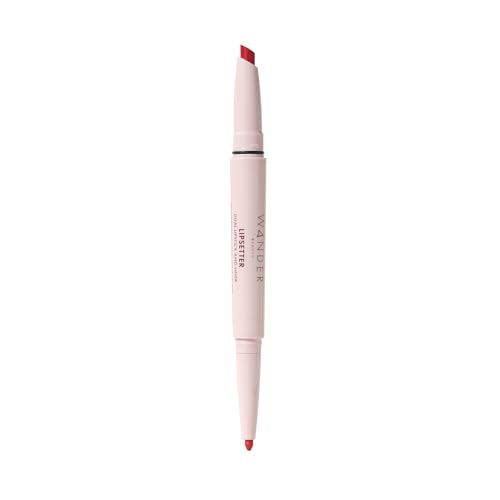 Wander Beauty Lipsetter Dual Cream Lipstick & Liner - Red Over Heels