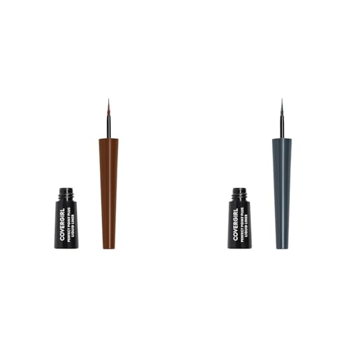 COVERGIRL Perfect Point Plus Liquid Eyeliner Bundle, Espresso & Charcoal