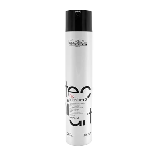 L'OREAL PROFESSIONNEL PARIS Fix Infinium 3 - Medium Hold Hairspray For Lasting Shape and Shine, Reduces Frizz Without Stiffness