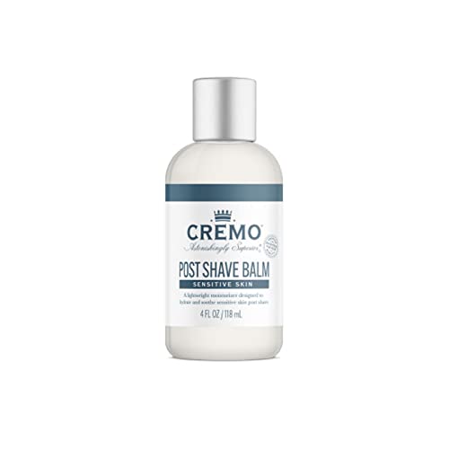 Cremo Sensitive Post Shave Balm, Soothes, And Protects Skin From Shaving Irritation, Dryness and Razor Burn, 4 Fluid Ounces