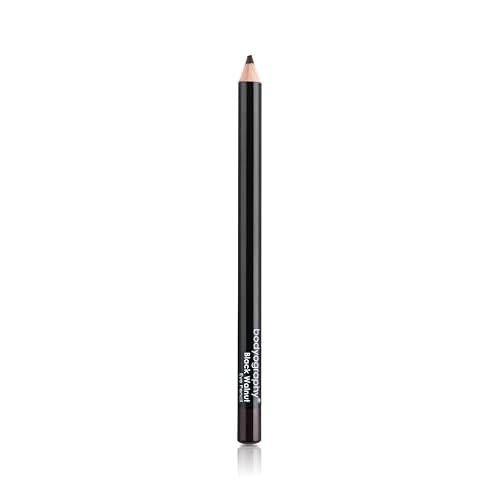 Bodyography Cream Eye Pencil, Black Walnut - Dark Brown Wooden Eyeliner for Eyes & Eyebrows, Long-Lasting Cruelty-Free Coconut Oil Cosmetic Liner