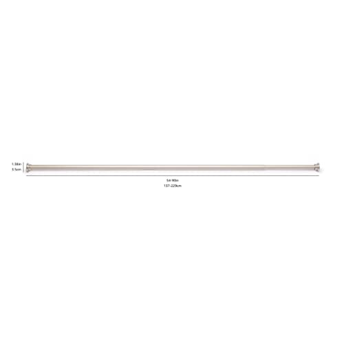 Amazon Basics Adjustable Indoor Outdoor Tension Curtain Rod, 54-90" Length, Nickel