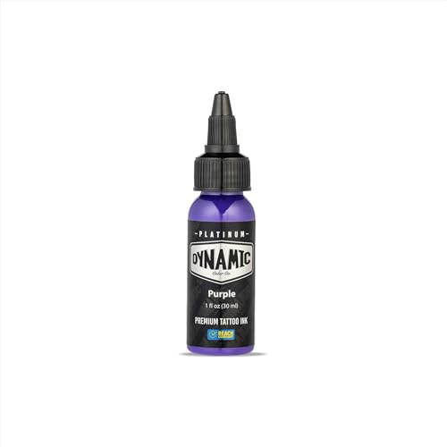 Dynamic Color Co - Platinum Collection Purple Tattoo Ink, Reach Compliant, Safe for EU, Made in Spain (1 oz Bottle)