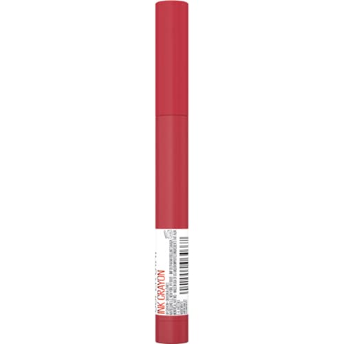 Maybelline Super Stay Ink Crayon Matte Longwear Lipstick Makeup, 140 Work for It, 0.04 oz