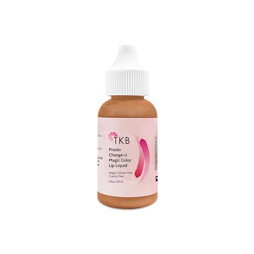 TKB Lip Liquid - Presto Change-o Magic Color| Color Additive, Unique Lip Color, Lip Transformation| Vegan, Gluten & Cruelty Free| Made in USA (1floz (30ml))