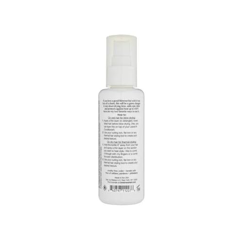 Kristin Ess Hydrating Heat Protection Spray for Hair - Blow Dry Frizz Control + Shine Enhancing -Anti Humidity Thermal Heat Protectant Spray - Repair + Protect Hair Up to 450 Degrees - Pear Fragrance