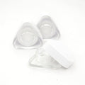 Child Proof 5ml Triangle Jar Glass Containers (60 Pack) - Triangle Jars (White Lid)