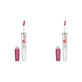 MAYBELLINE Super Stay 24 Liquid Lipstick 2-Step Makeup with Moisturizing Balm, Infinite Petal Pink and Perpetual Plum Purple, 1 Count Each