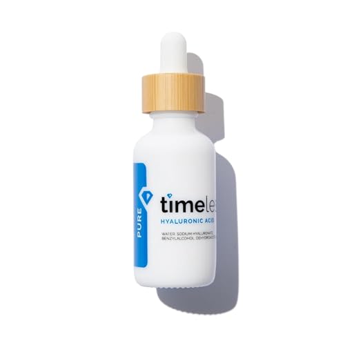 Timeless Skin Care Hyaluronic Acid 100% Pure Serum - Hydrating Face Serum for Personal Care - Fragrance-Free Hyaluronic Acid Serum for Skin Care - 1 oz