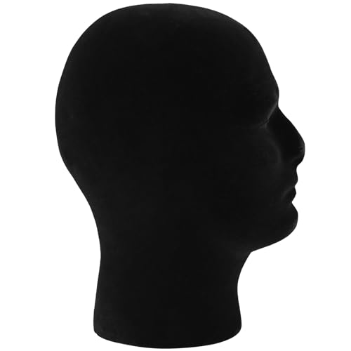2 Pack Black Velvet Mannequin Head Wig Stand 11"