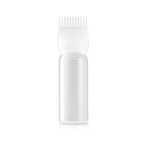 Evelyne Root Comb Applicator Bottle, 6 ounce with graduated scale, Hair Coloring, Dye and scalp treament essential (Pack of 1)