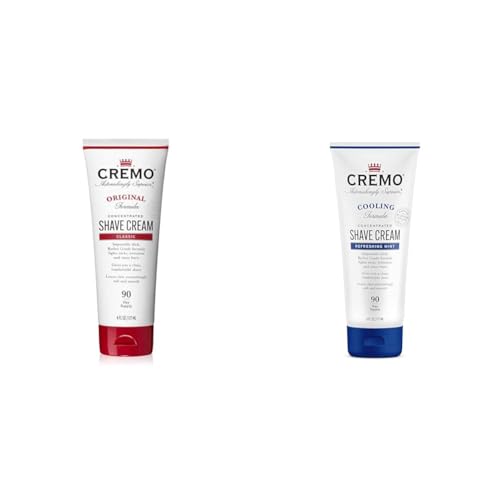 Cremo Shaving Cream Bundle for Men - Original & Cooling, 6 oz Each