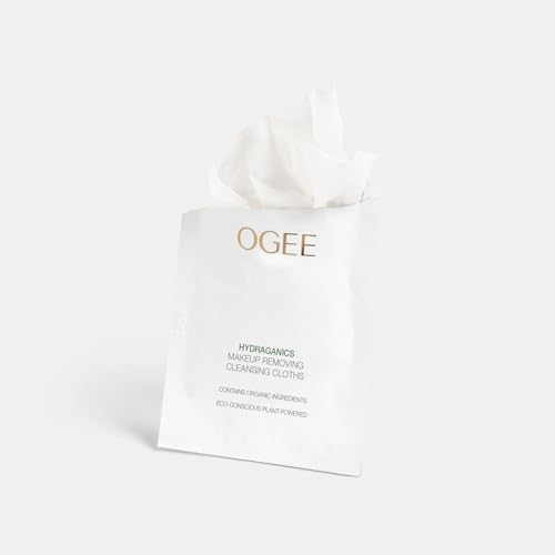 Ogee Gentle Makeup Remover Wipes ? Moisturizing Facial Cleansing Cloths with Jojoba Oil & Aloe Vera ? Makeup Removal & Daily Refresh (20ct) (Pack of 2)