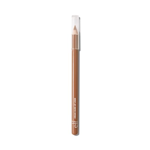 e.l.f. Cream Glide Lip Liner, Highly-Pigmented Pencil For Shaping & Sculpting Lips, Semi-Matte Finish, Vegan & Cruelty-Free, Baddest Beige