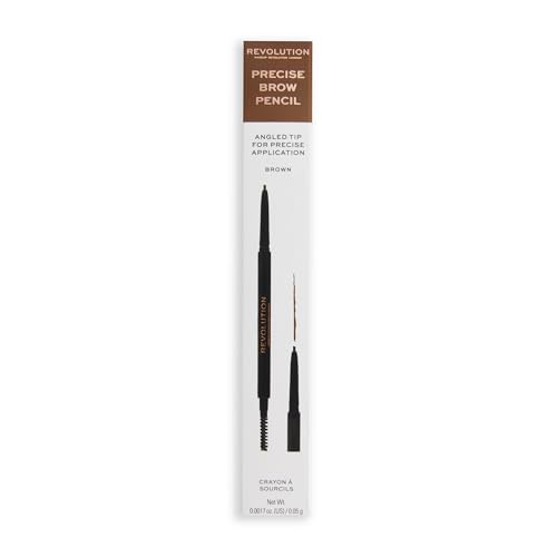 Revolution, Precise Brow Pencil, Double Ended, Ultra-Fine Pencil Tool, Includes Spoolie Brush, Light Brown (Pack of 2)