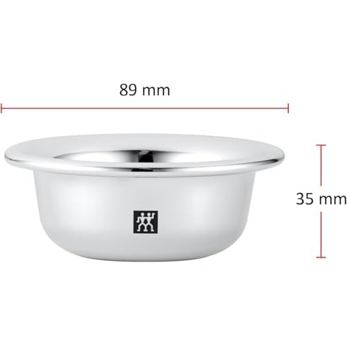 ZWILLING Shaving Bowl (wet shave, storage for shaving soap, bowl for whipping up lather, chrome plated), Silver
