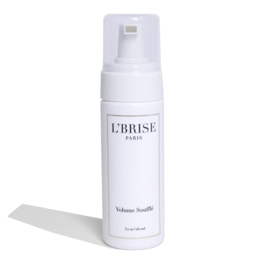 L'Brise Volume Soufflé Air-Activated Mousse – Lightweight, Non-Aerosol, Frizz-Free, Heat-Activated, Adds Body & Lift, No Crunch or Flakes, French Botanical Blend, (5.1 Oz)