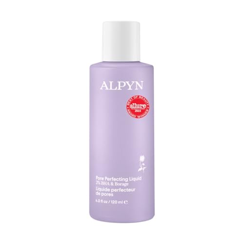 Alpyn Pore Perfecting Liquid Toner with 2% BHA & Borage | Liquid Exfoliator to Minimize Pores, Calm & Restore Skin's Natural pH | 4 oz / 120 ml