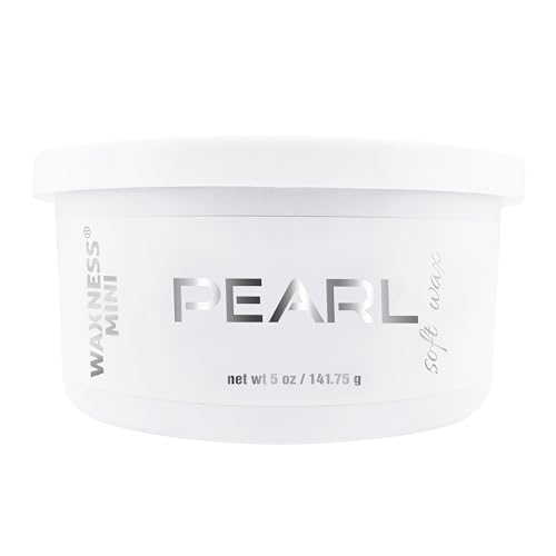 Waxness Pearl Hard Wax for Face & Eyebrows ? 5 oz (140 g) Hard Wax with Creamy Texture and Pearly White Color, Use With Strips, Professional Use ? Made in Italy