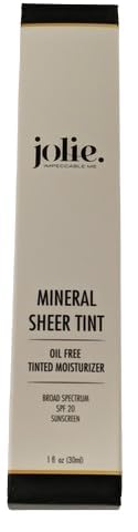 JOLIE Mineral Sheer Tint SPF 20 Oil-Free Face Moisturizer in Cameo Glow, Hydrating & Natural Coverage