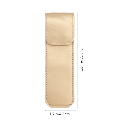 Beaupretty Pu Leather Tweezers Protective Case for Eyelash Grafting Smooth Shockproof Cover Travel Storage Sleeve 5.70X1.69X0.19In Lightweight Portable