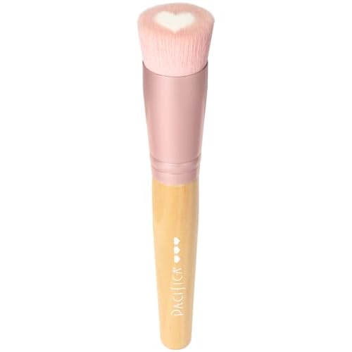 Pacifica Foundation Brush - for Makeup Blending Cream & Liquid Make Up - Makeup Brush for Foundations, Blush, Bronzer, Highlighting & Setting Powder - Beauty Tools for Skin Care, Vegan & Cruelty-Free