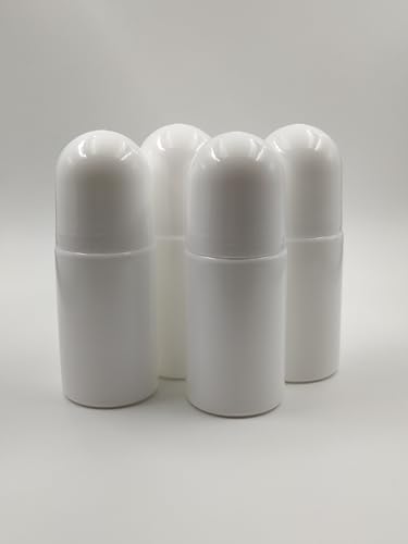 4-Pack 50mL Empty Roll-On Bottles for Essential Oils & Deodorants