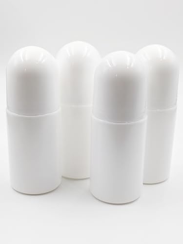 4-Pack 50mL Roll-On Bottles for DIY Deodorants & Essential Oils