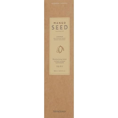The Face Shop Mango Seed Moisturizing toner | Intense Hydrating & Nourishing Toner with Subtly Sweet-Scented for Dry Skin | Rich & Everlasting Skin Moisturization, 5.4 Fl Oz