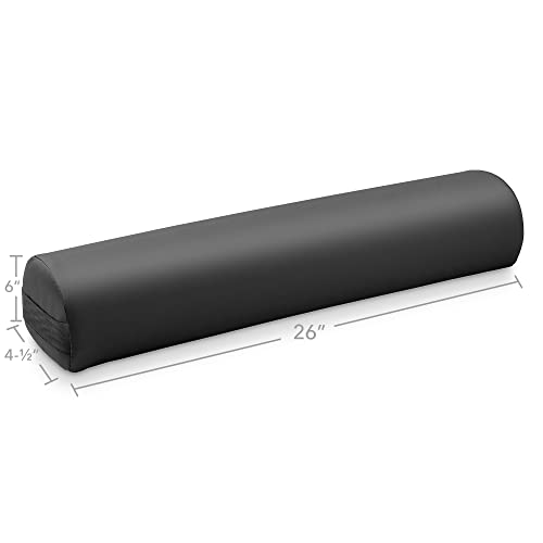 Saloniture 3/4 Round Massage Table Bolster Knee Pillow 26" - Black