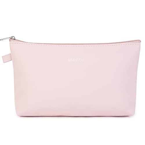 WANDF Compact PU Leather Makeup Bag - Small & Water-Resistant