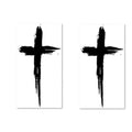 2 Pcs Black Herbal Cross Arm Tattoo Stickers,Men And Women Effect is Vivid of Temporary Tattoos Fake Tattoos for the Beach or Pool,Rave Parties,Nightclubs,Holiday,Body Temporary Tattoos