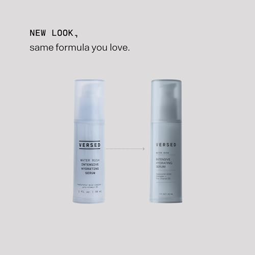 Versed Water Rush Intensive Hydrating Serum - Hyaluronic Acid Serums for Face with Vitamin B5 - Lightweight Face Serum for Dry Skin - Sensitive Skin-Approved & Clinially Tested (1 fl oz)