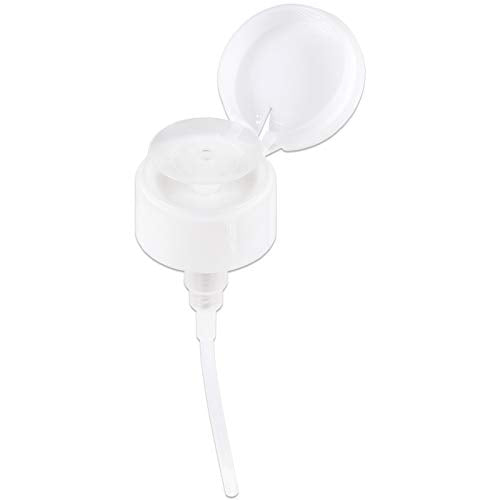 10oz Clear Push Down Pump Dispenser Empty Refillerble Bottle with Flip Top Cap - for Nail Polish, Travel, Cosmetics Packaging