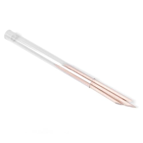 5PCS Orange Wood Nail Stick Set with Storage Tube - Double Sided Cuticle Pusher & Remover