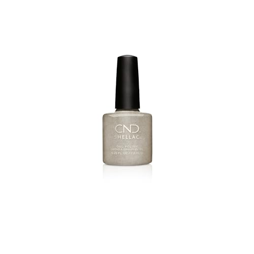 CND Shellac Gel Nail Polish, Long-lasting NailPaint Color with Curve-hugging Brush, Gray/Silver Polish, 0.25 fl oz