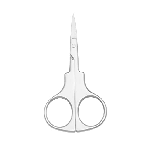 Professional Grooming Scissors for Personal Care Facial Hair Removal and Ear Nose Eyebrow Trimming Stainless Steel Straight Tip Scissors 3.7 Inch
