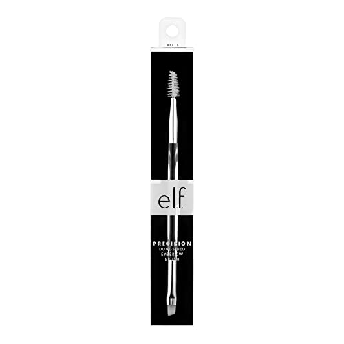 e.l.f. Precision Dual-Sided Eyebrow Brush, Makeup Brush For Shaping, Sculpting & Filling Brows, For Even Application, Vegan & Cruelty-Free