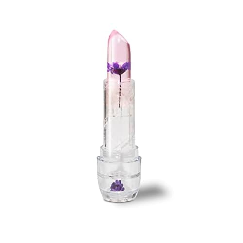 Blossom Juicy Jelly Moisturizing Lip Care Fruit Flavored Nourishing Lip Oil + pH Technology Custom Color Changing Strawberry Crystal Lip Balm, 2 Pack Bundle, Grape/Purple